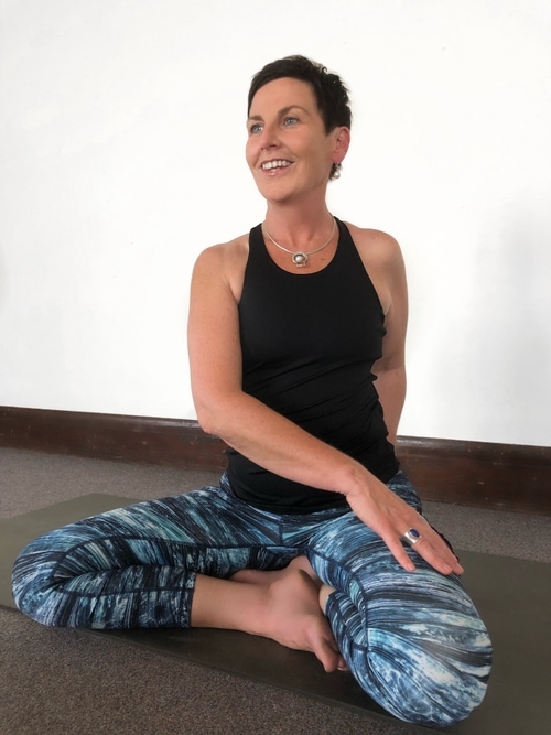 Robyn doing yoga pose