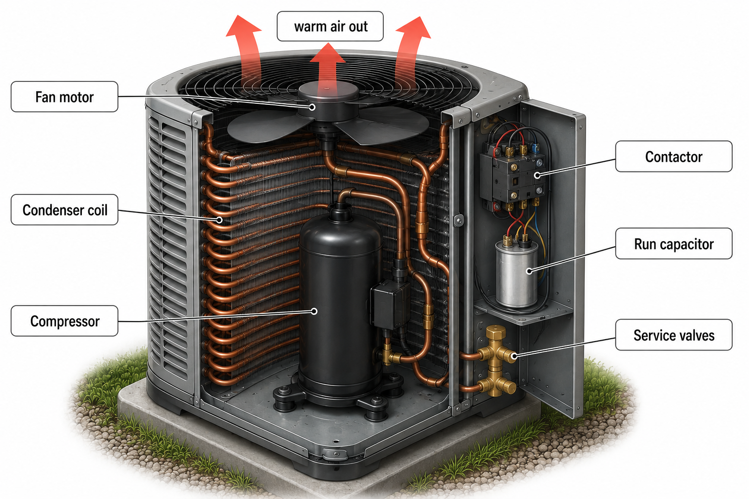 ac condenser diagram