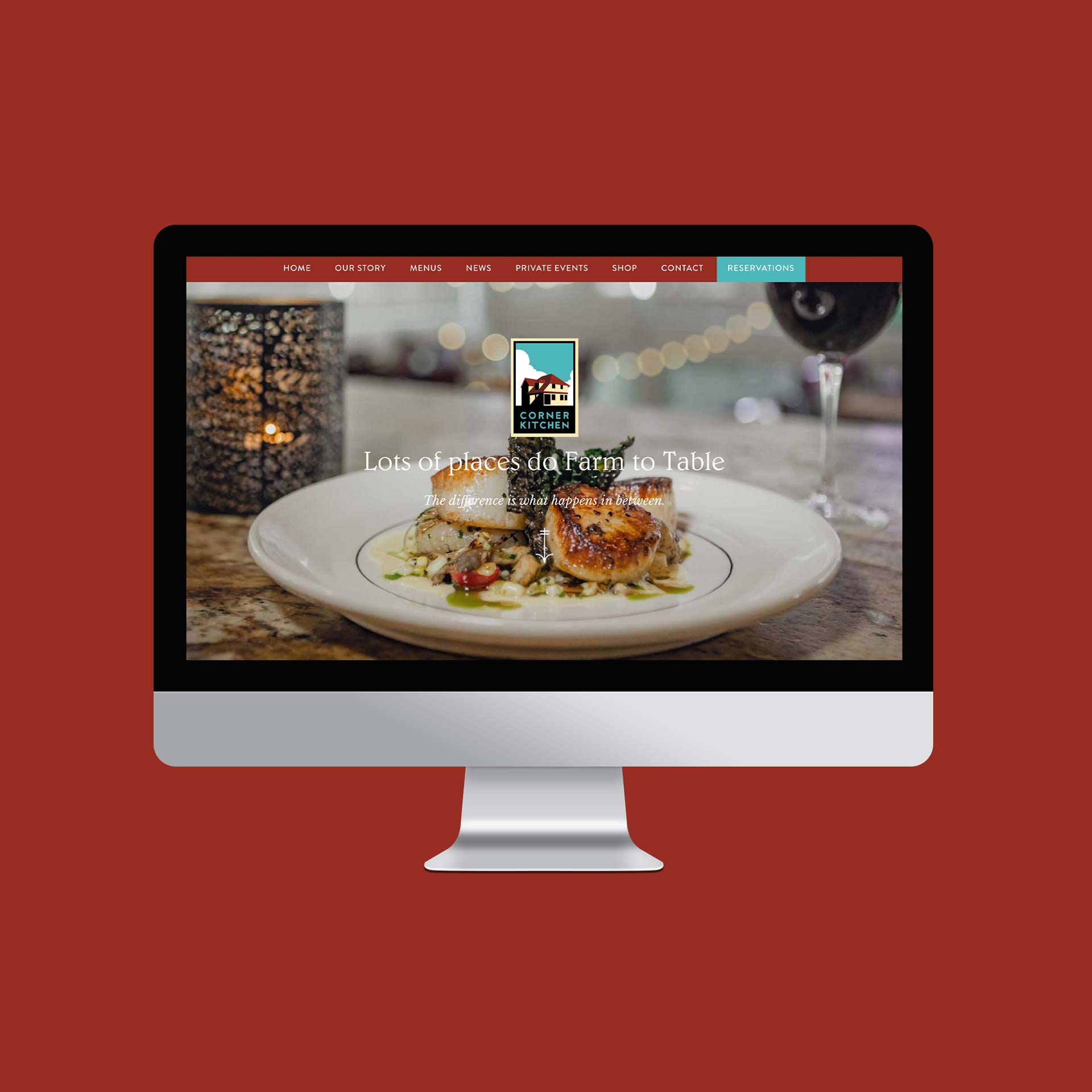 Corner Kitchen website design