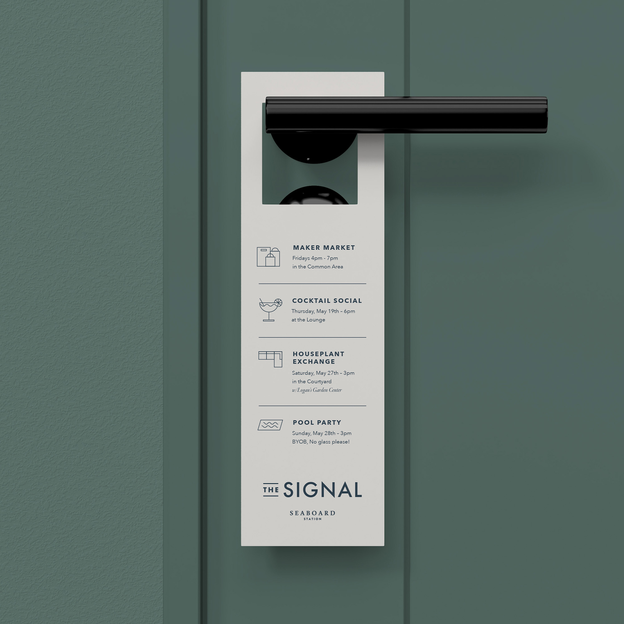 Doorhanger mockup for The Signal