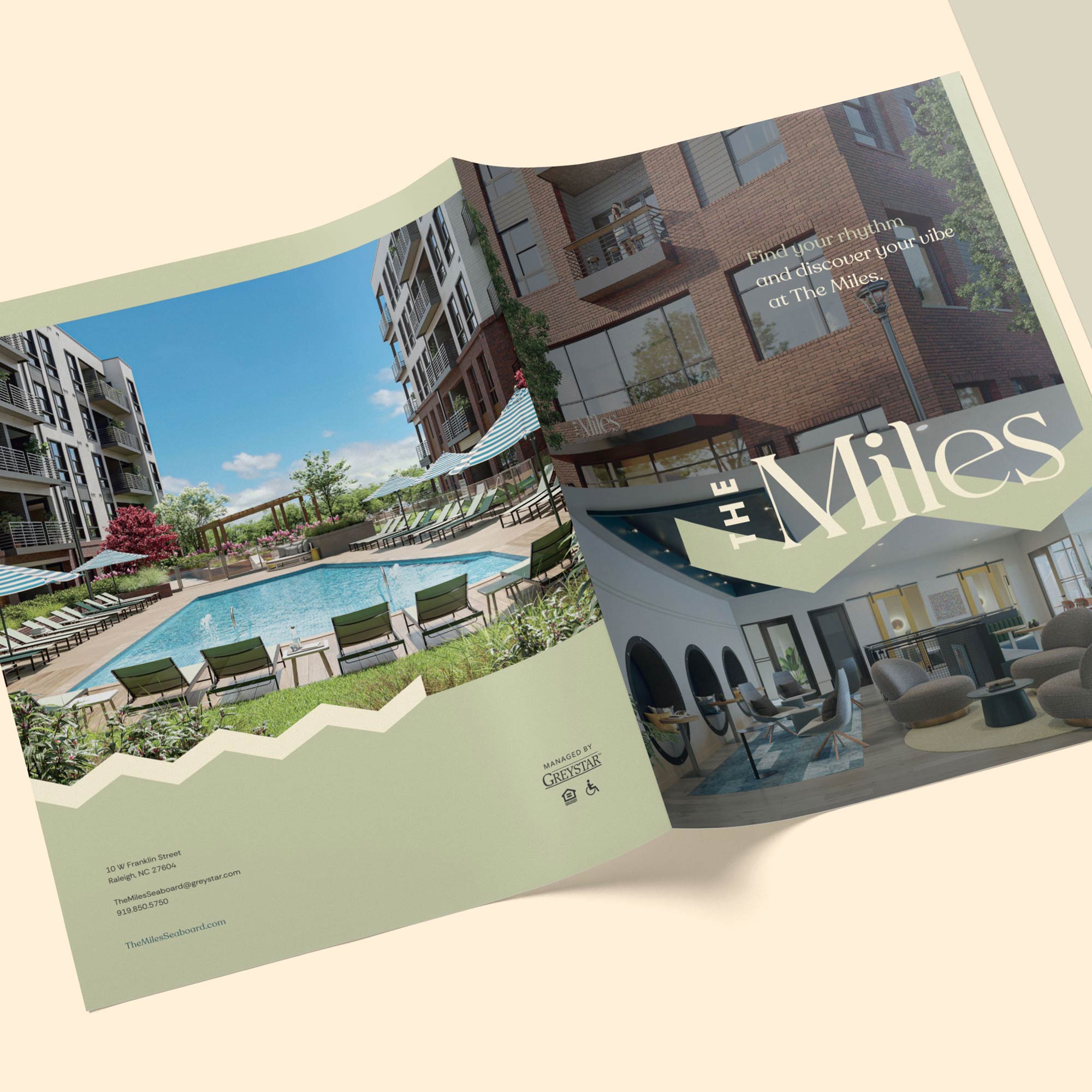 The Miles bifold brochure mockup