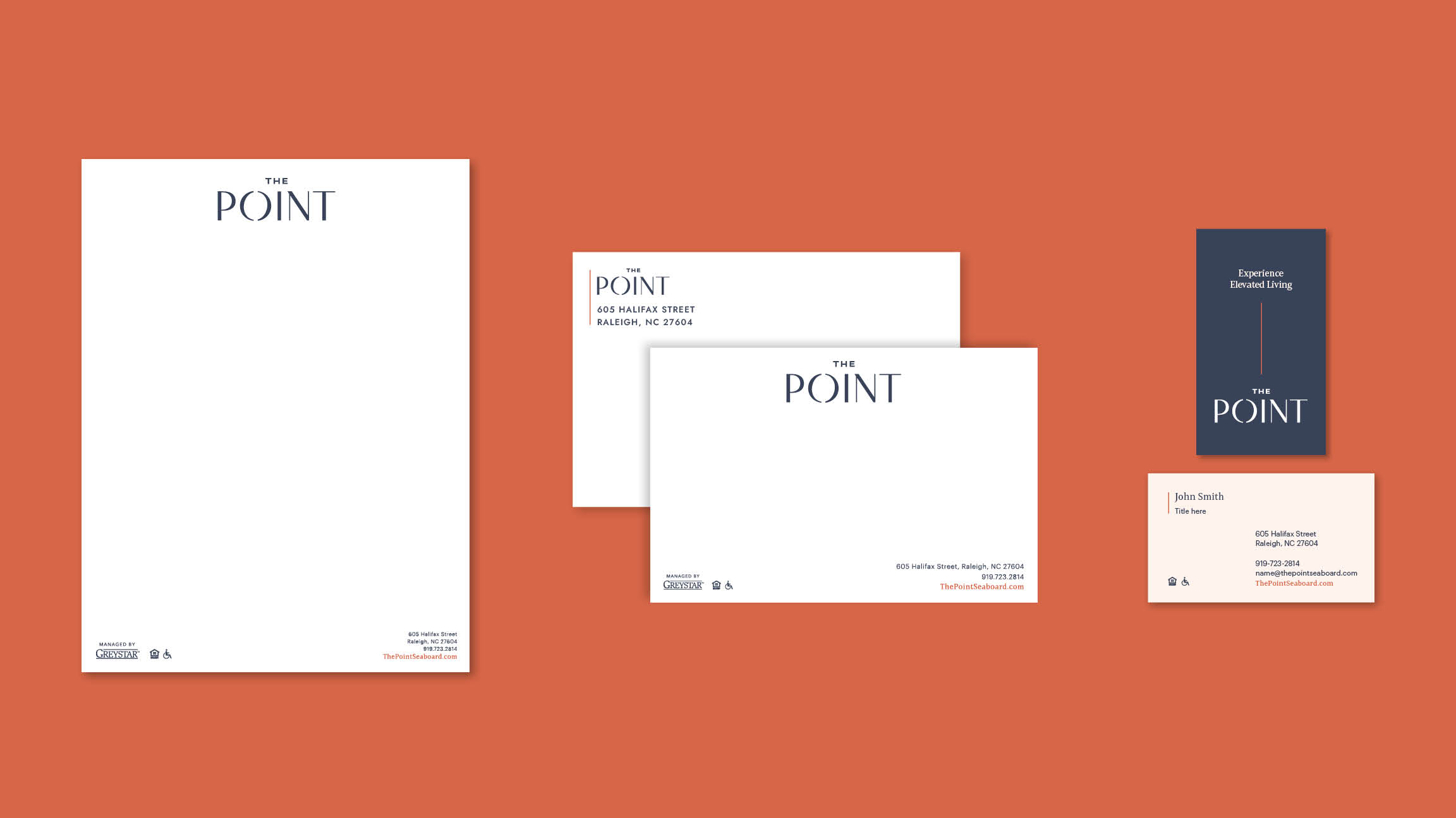 The Point stationery suite