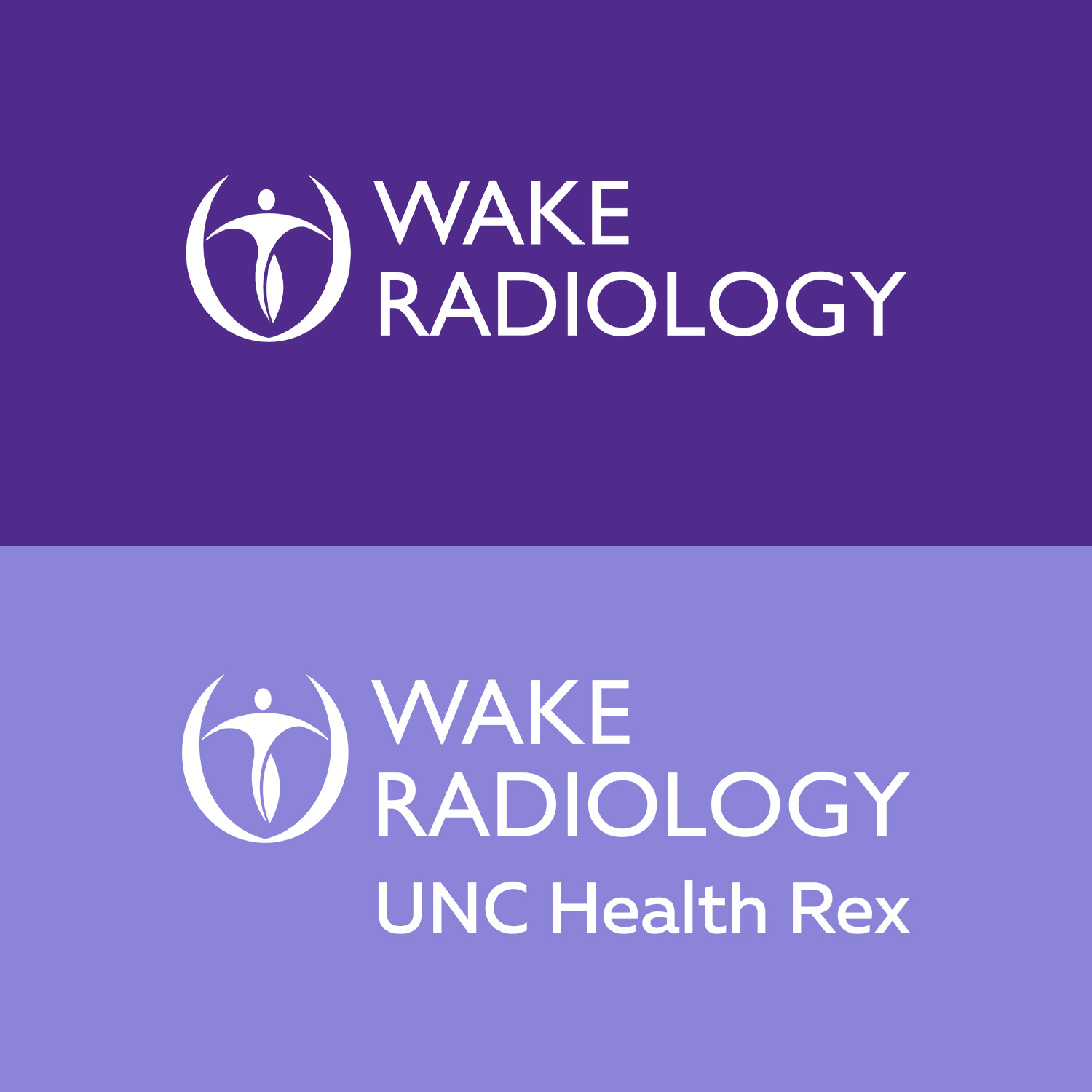 Wake Radiology logo lockups