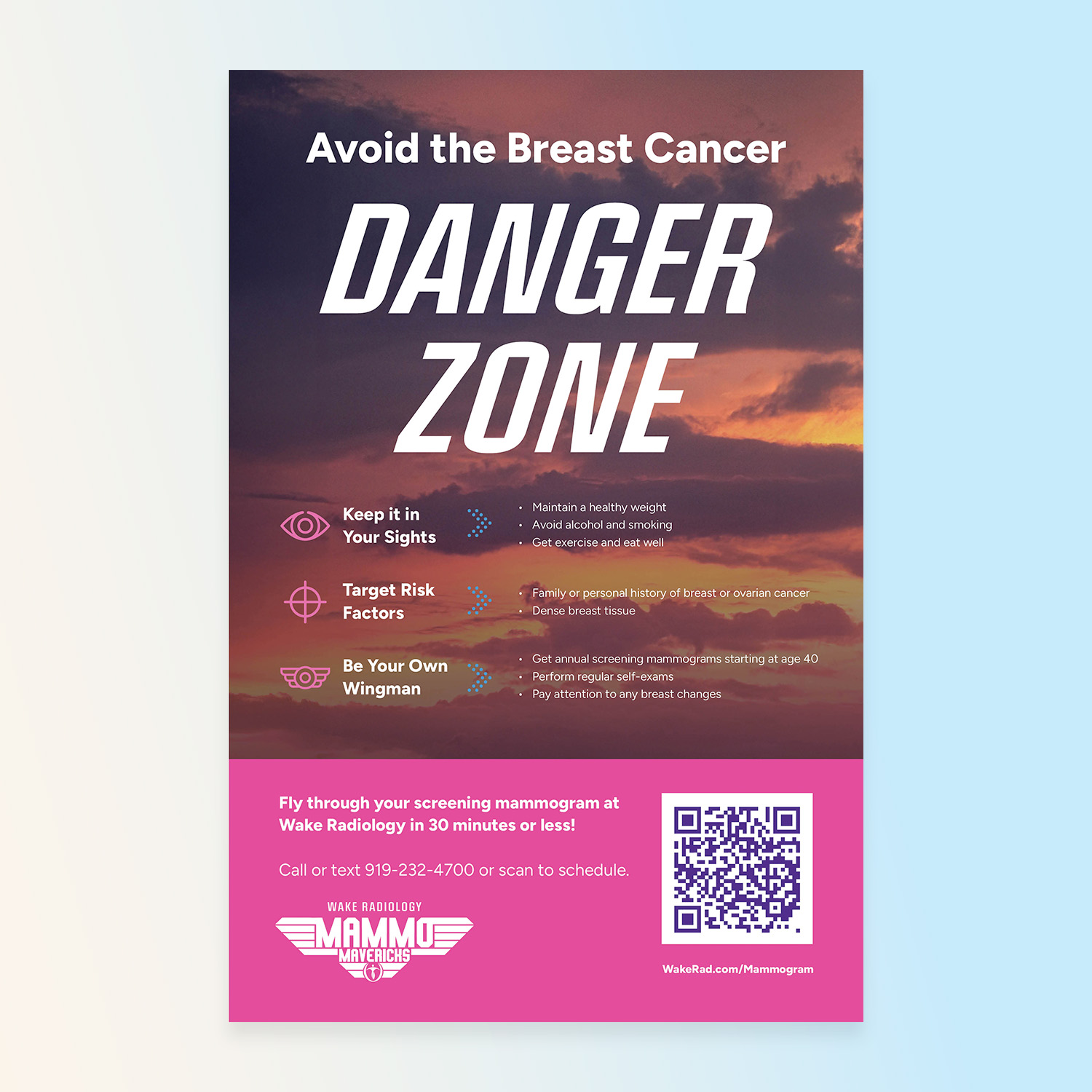 Wake Radiology Komen race poster design
