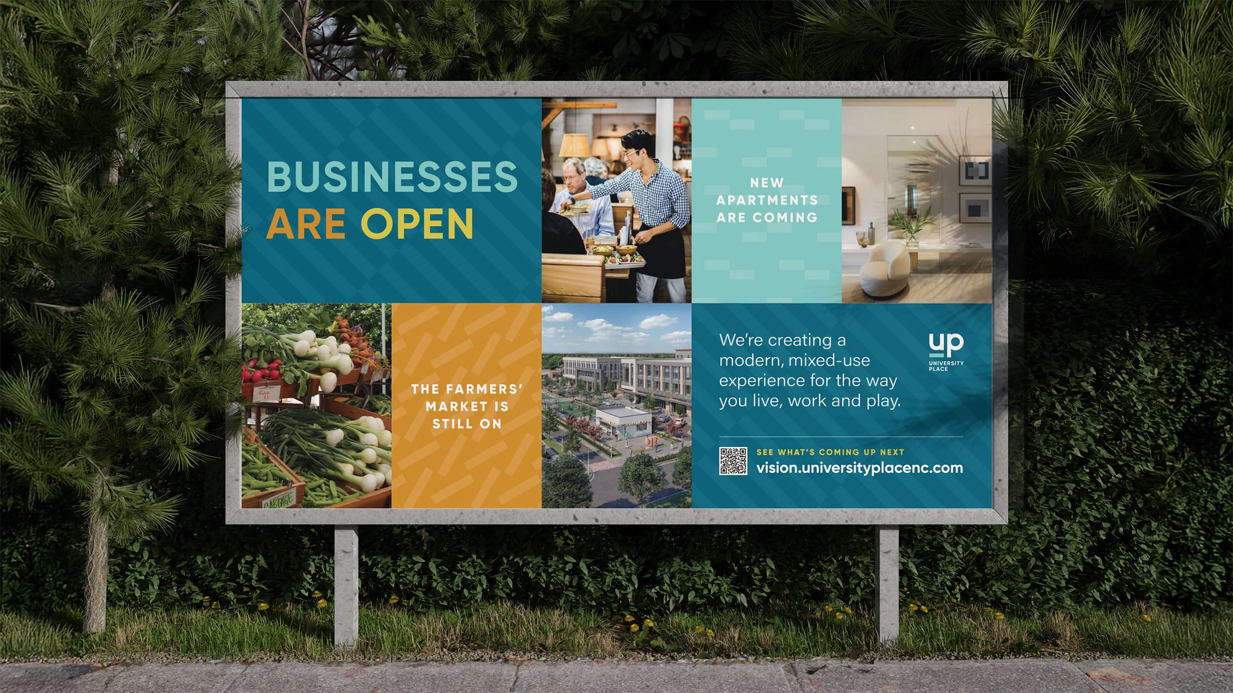 Retail signage for University Place Chapel Hill