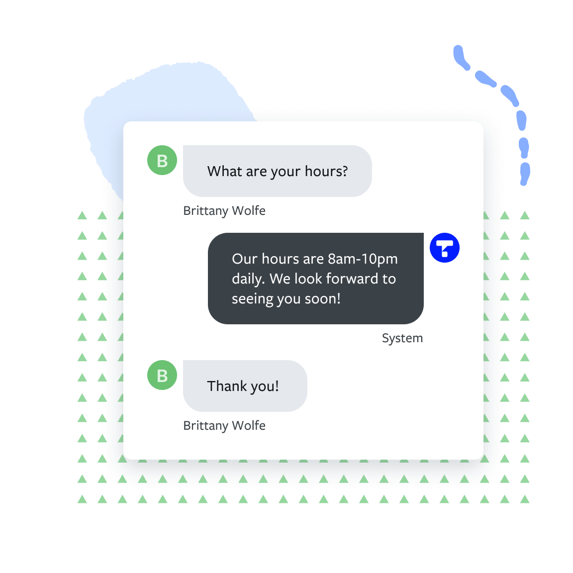 Conversation that demonstrates internal messaging from agent to agent, titled Whispers