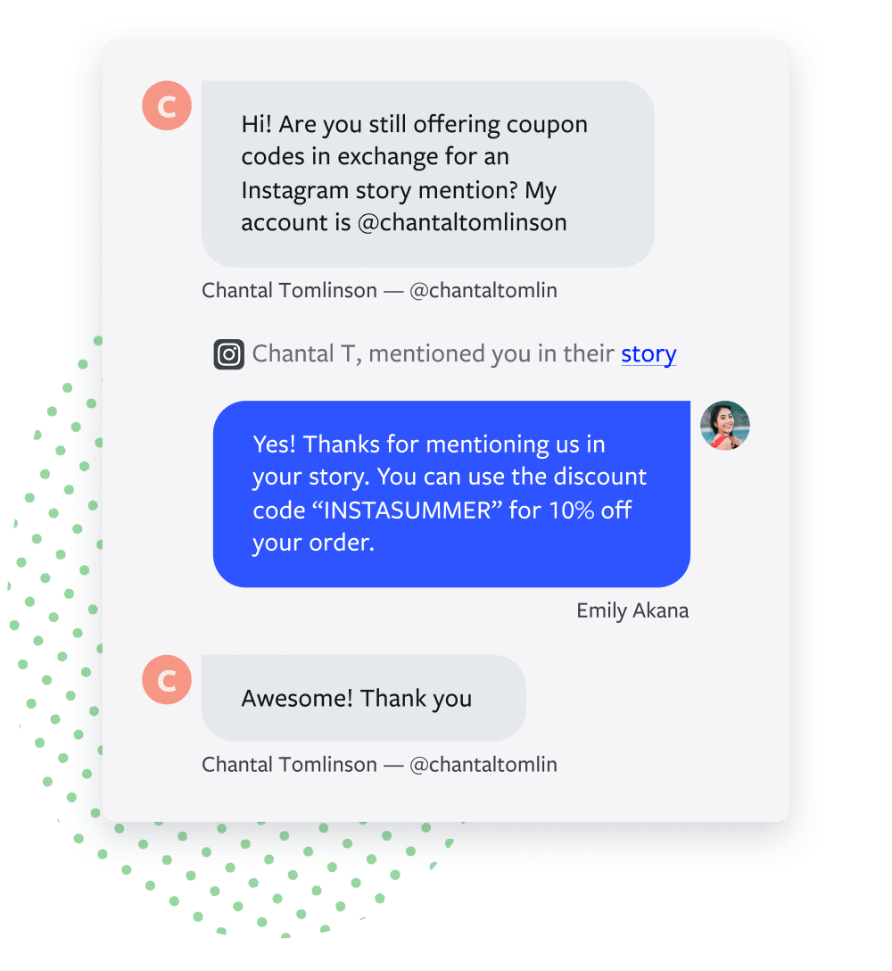 A screenshot of the app displaying a conversation using the whisper feature