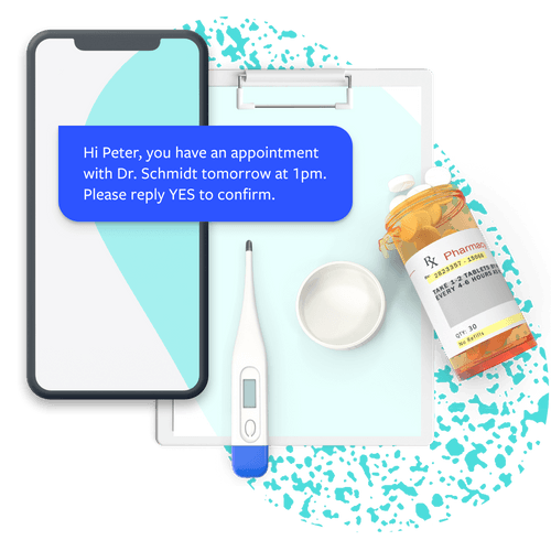 an illustration of a phone and cogs