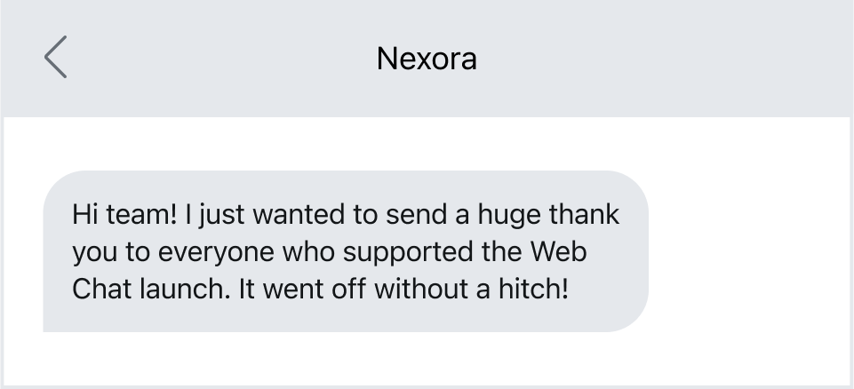 Using text messaging to thank employees.