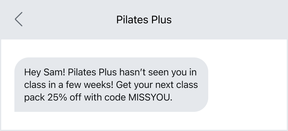 Reducing churn with a text message.