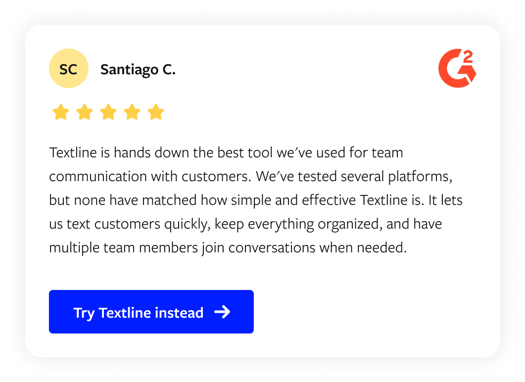 Textline Review from G2