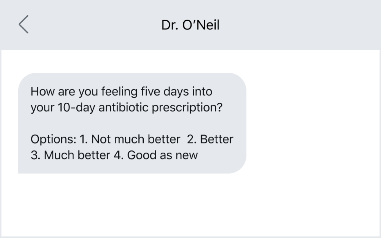 Sending a customer effort score survey via text