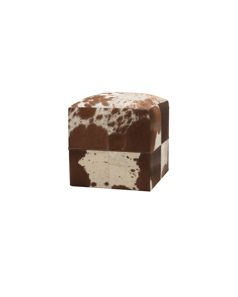Cowskin poef
