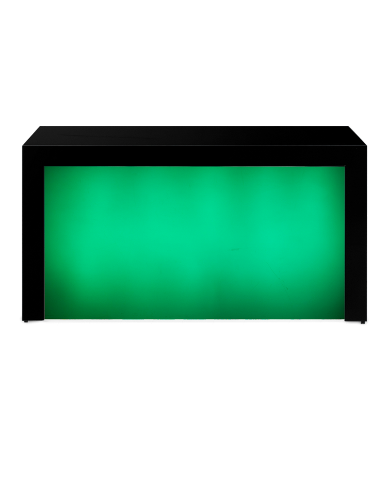 Zwarte counter met LED voorpaneel