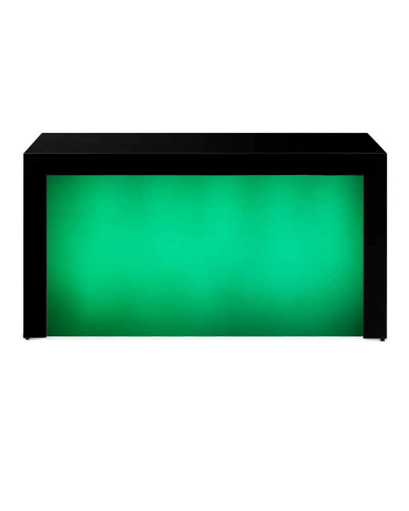Zwarte counter met LED voorpaneel