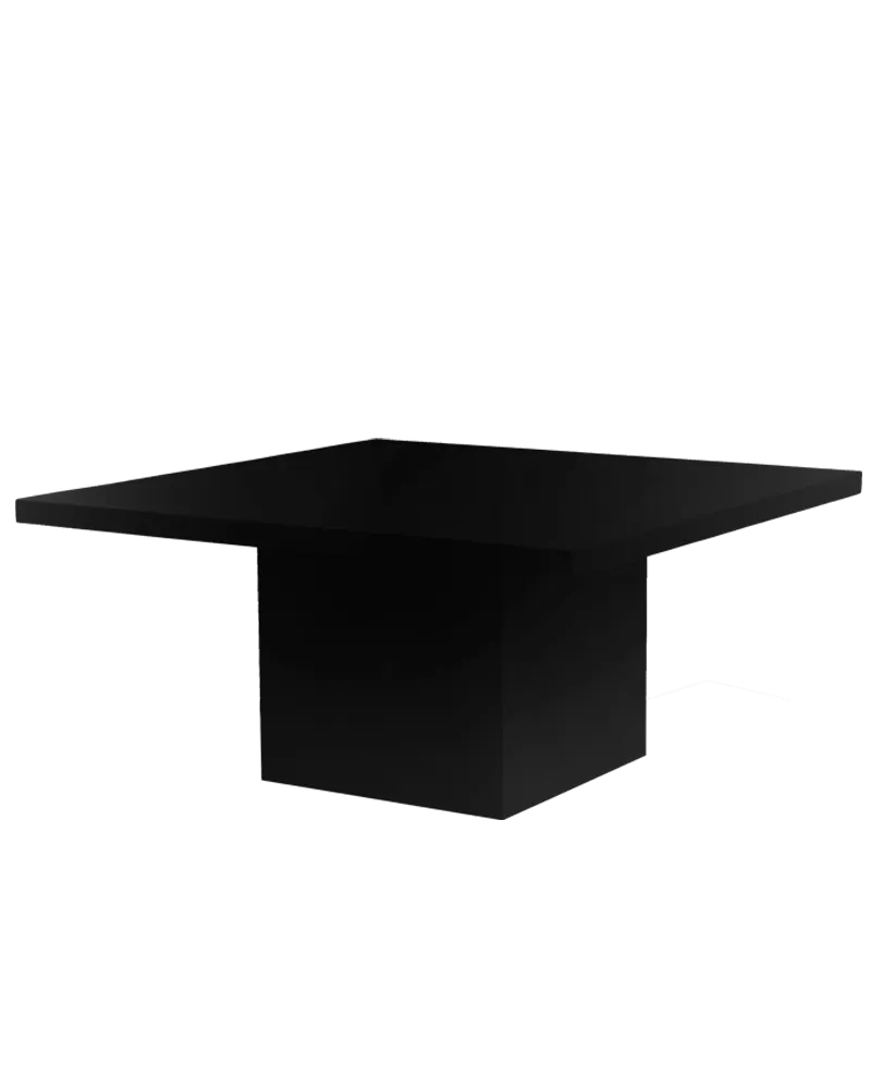 Vierkante zwarte tafel