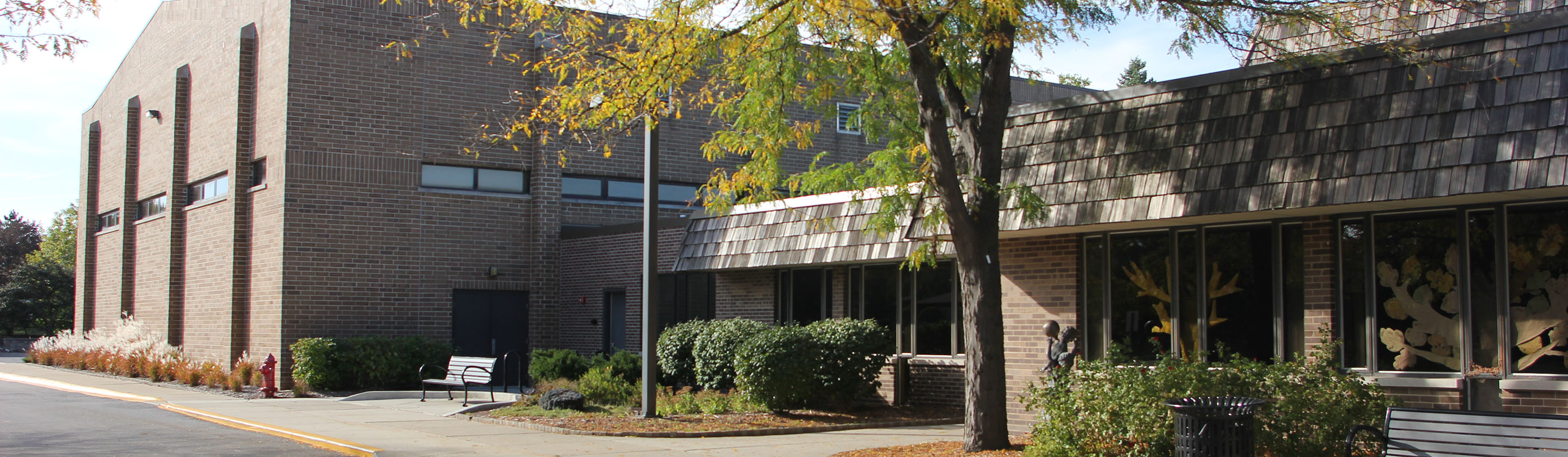 Exterior of the Meineke Recreation Center entrance.