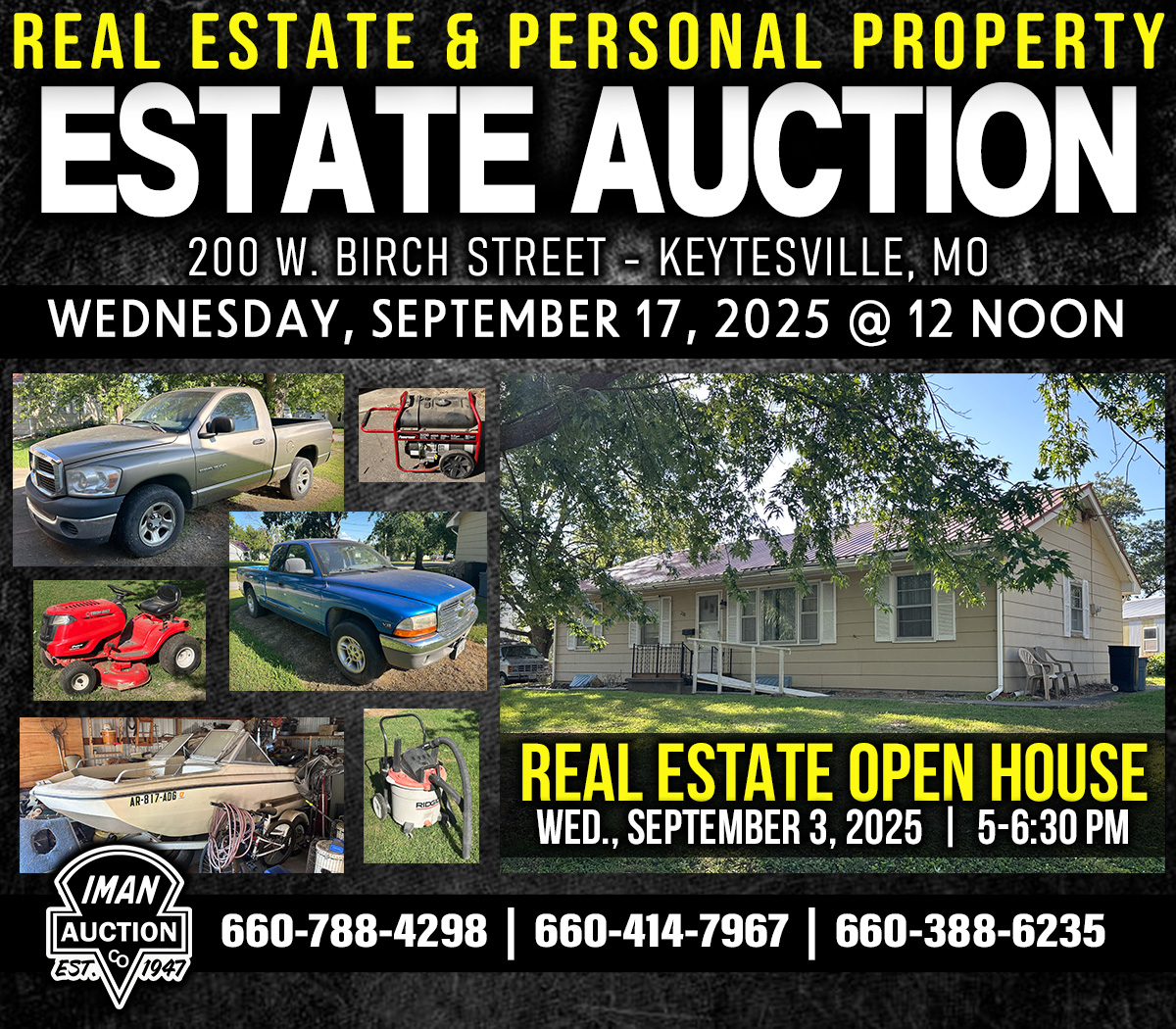 REAL ESTATE & PERSONAL PROPERTY ESTATE AUCTION