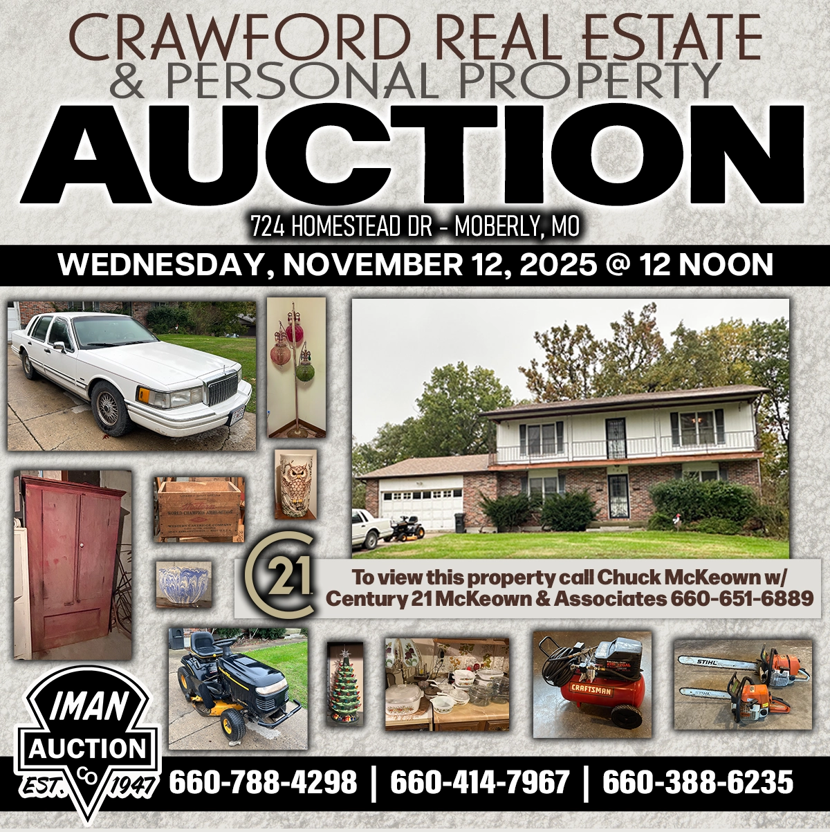 CRAWFORD REAL ESTATE & PERSONAL PROPERTY AUCTION