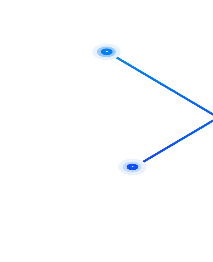 Diagram showing a central point splitting into two connected blue circular nodes labeled 'subnetwork 1' and 'subnetwork 2'.