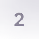 Number two in grey gradient square