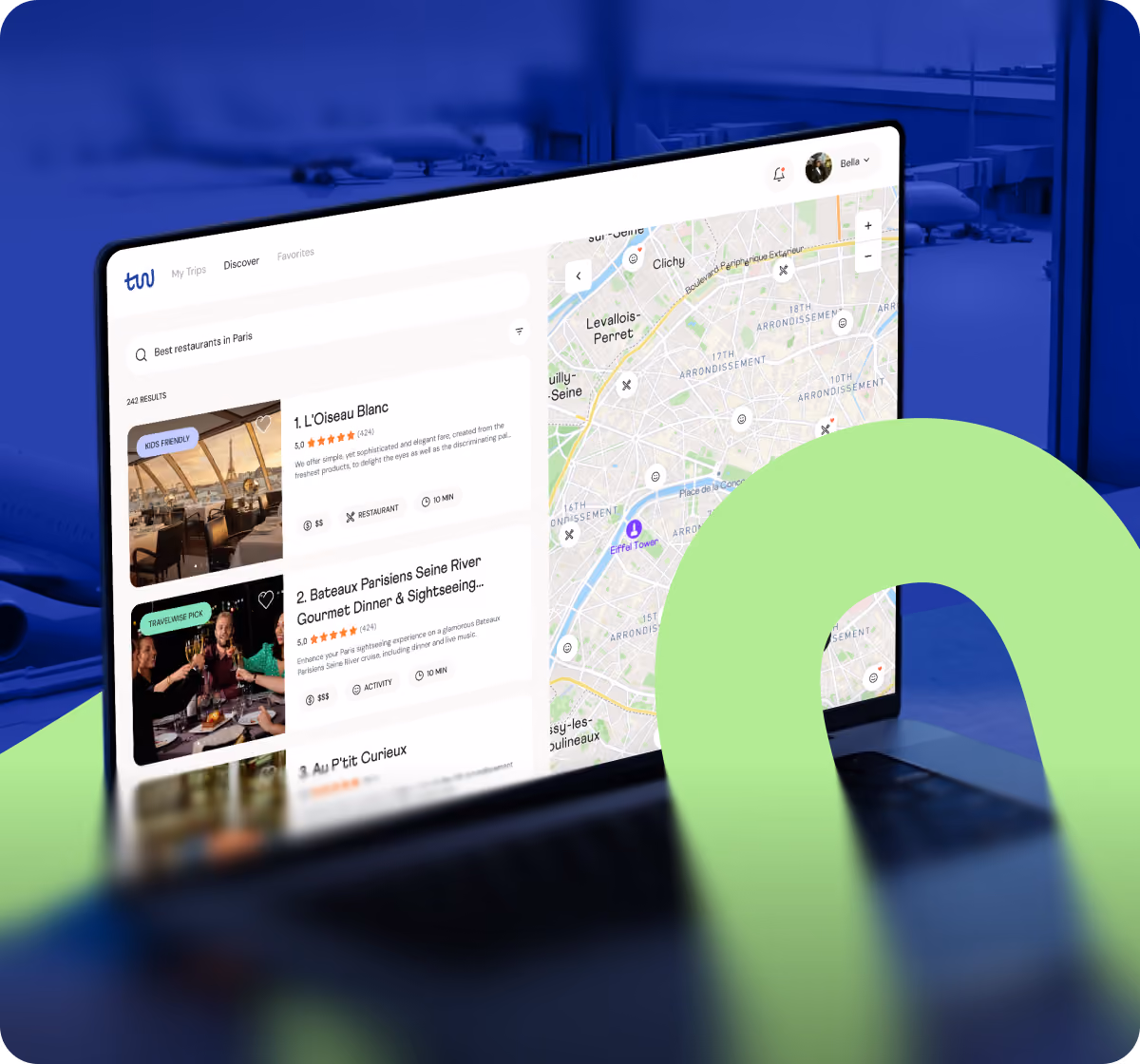 A modern website design for Instantly, featuring a clean layout and user-friendly navigation for enhanced accessibility, showing on laptop.