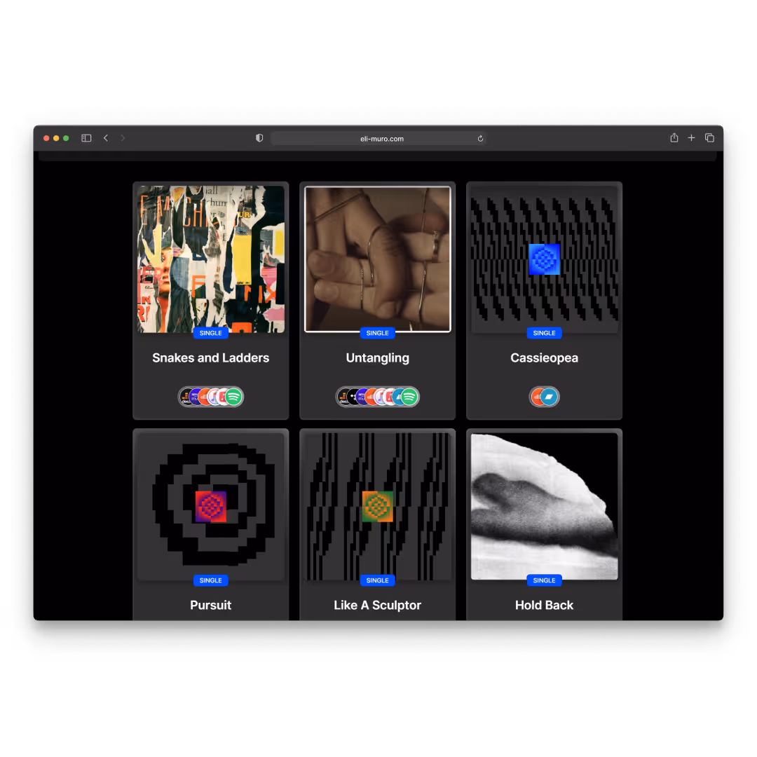 Music player interface showing album artwork and playback controls with modern, clean design aesthetic