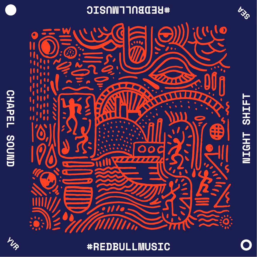 NightShift x Chapel Sound - Custom bandana design for collaborative event sponsored by Red Bull