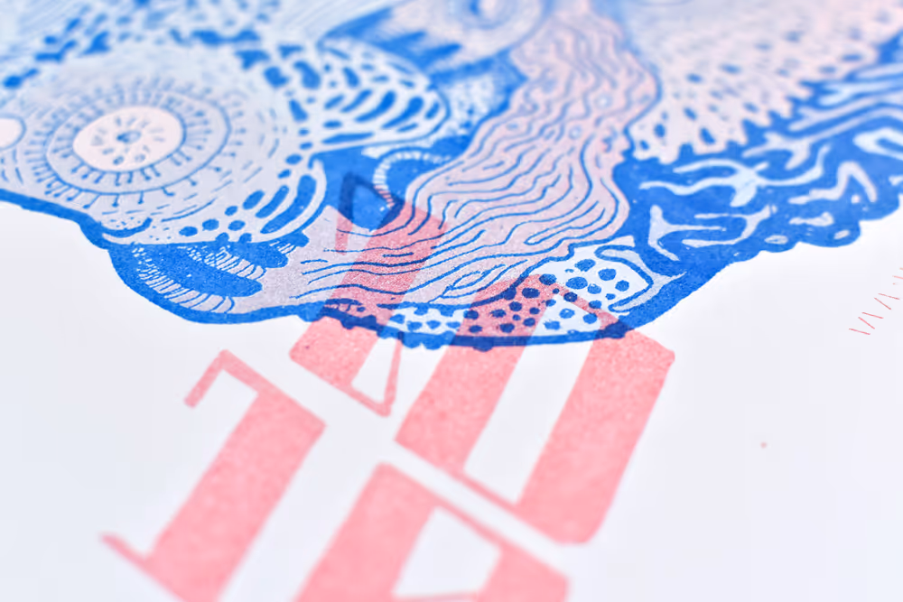 Moniker Press Calendar - Multiple calendar pages showing consistency of design approach and color palette