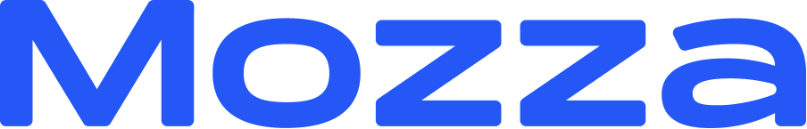 Blue logo of Mozza