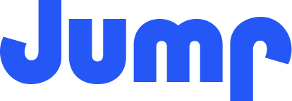 Blue logo of Jump