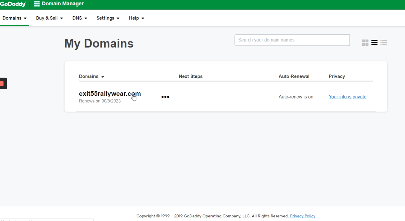 Change your domain Nameserver