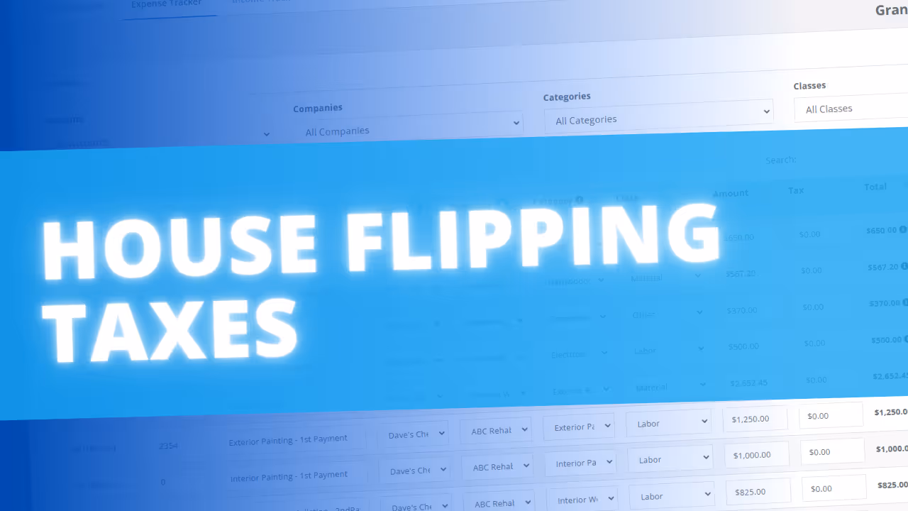 house flipping taxes