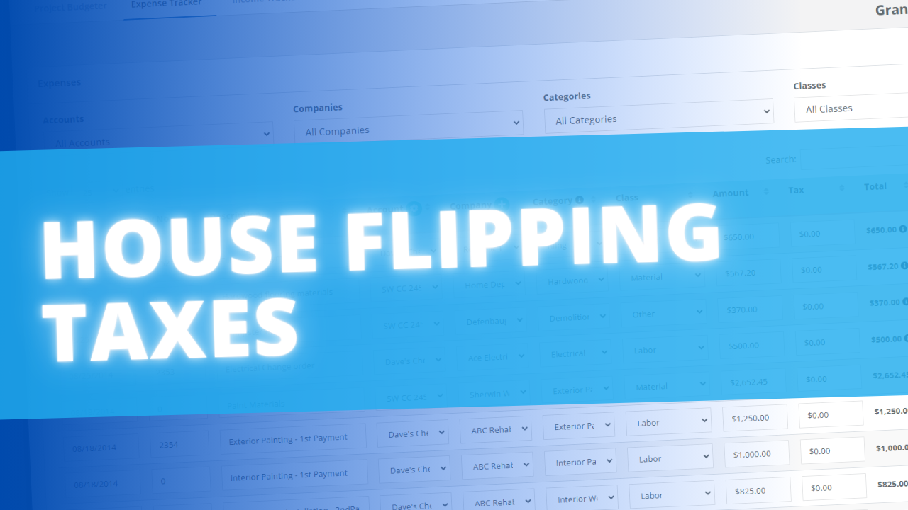 house flipping taxes