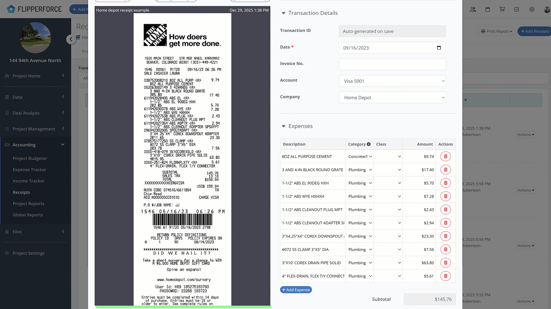 FlipperForce AI Receipt Scanner