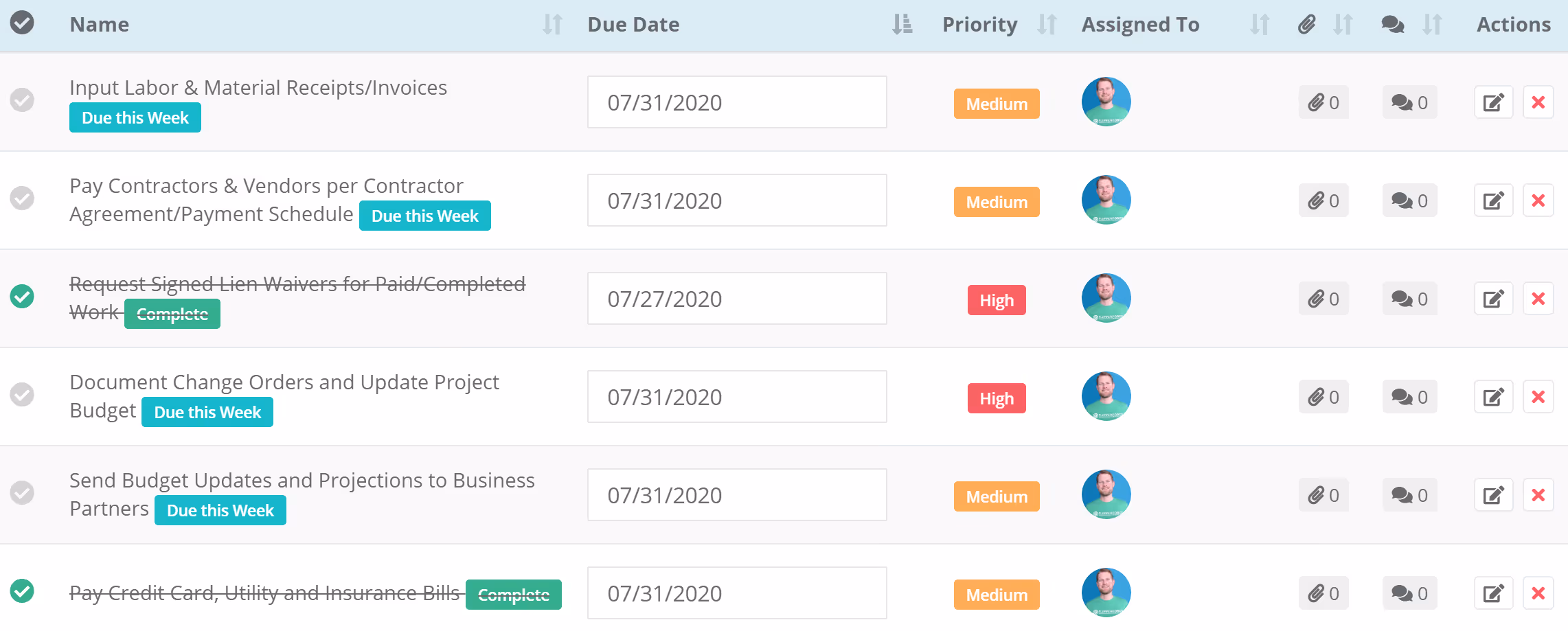 Weekly Accounting Checklist