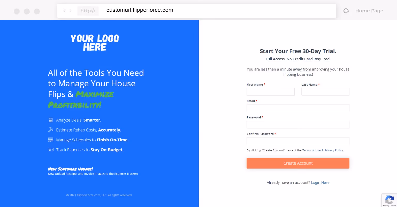 Dashboard mockup