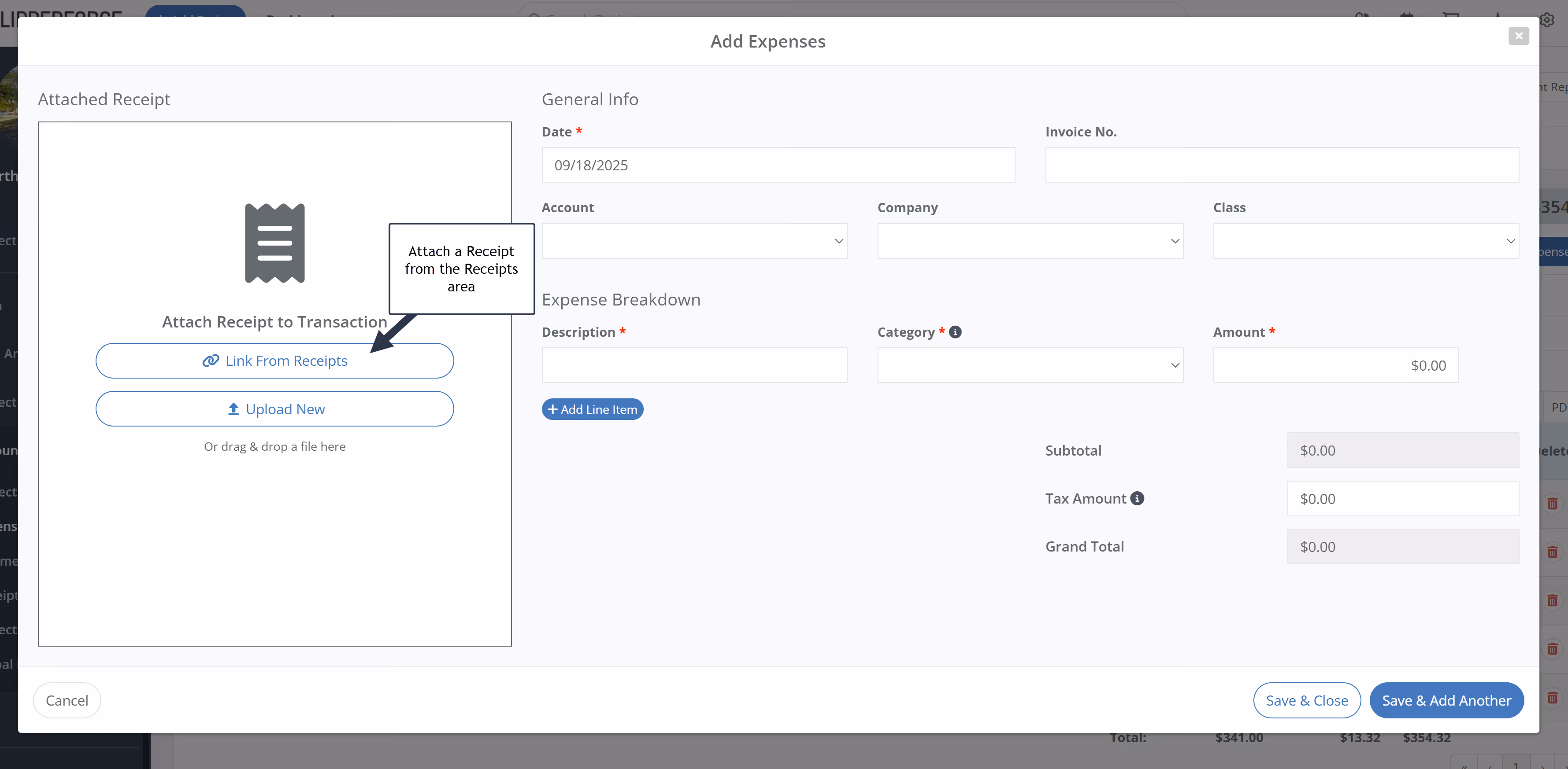 Link: Head over to the Expense Tracker, select a receipt from the Receipt Inbox, and use the new side-by-side modal to easily enter your transaction details with the receipt in full view.