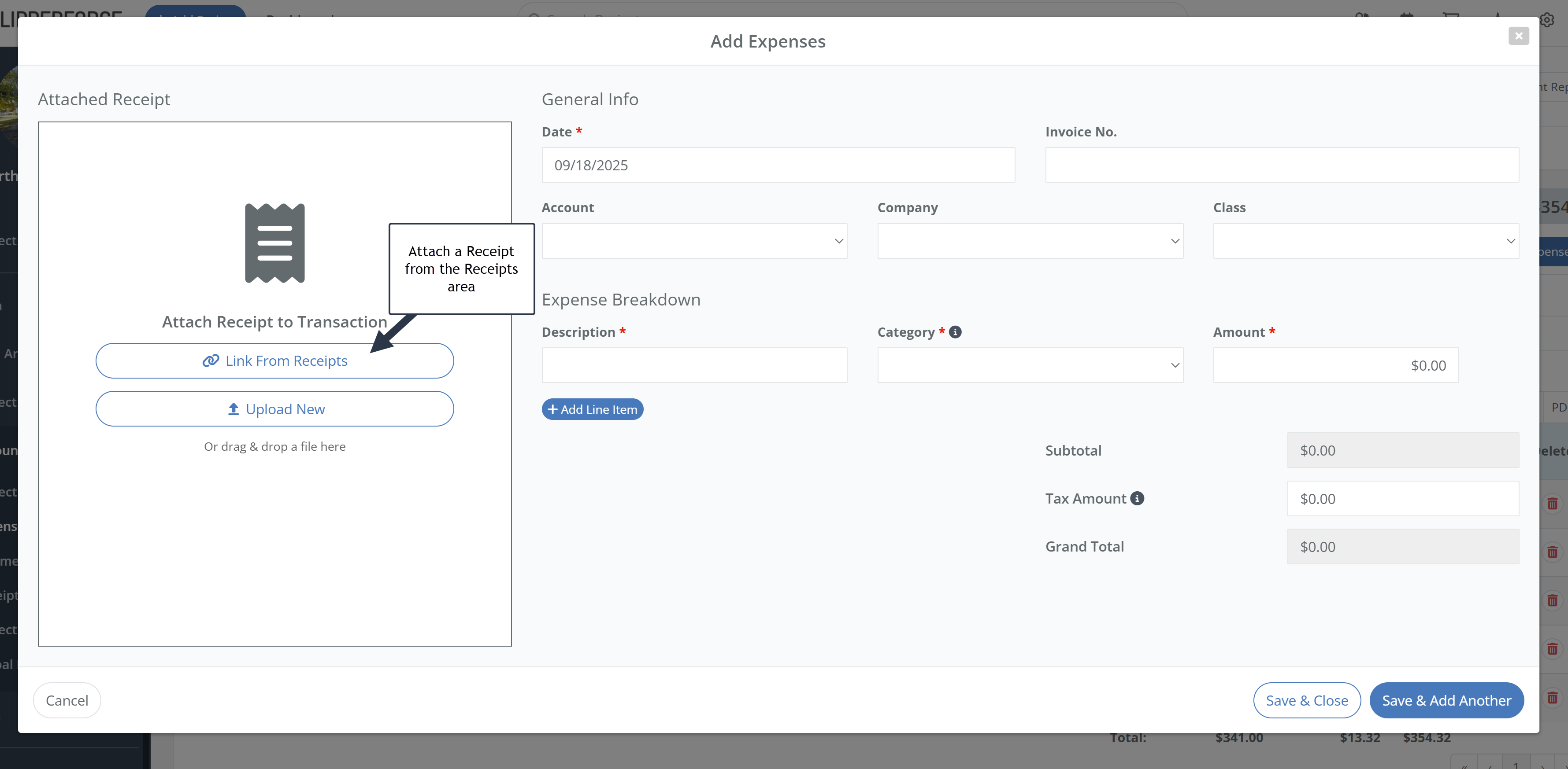 Link: Head over to the Expense Tracker, select a receipt from the Receipt Inbox, and use the new side-by-side modal to easily enter your transaction details with the receipt in full view.