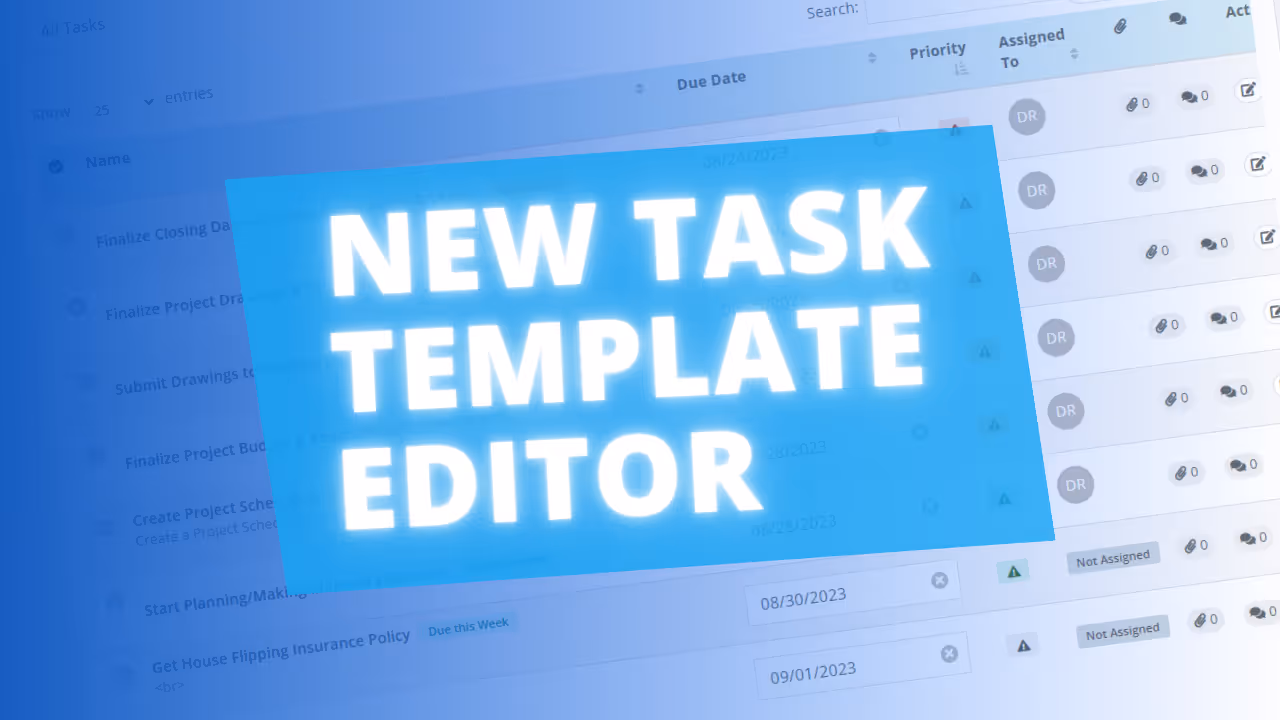 New Task Template Editor!