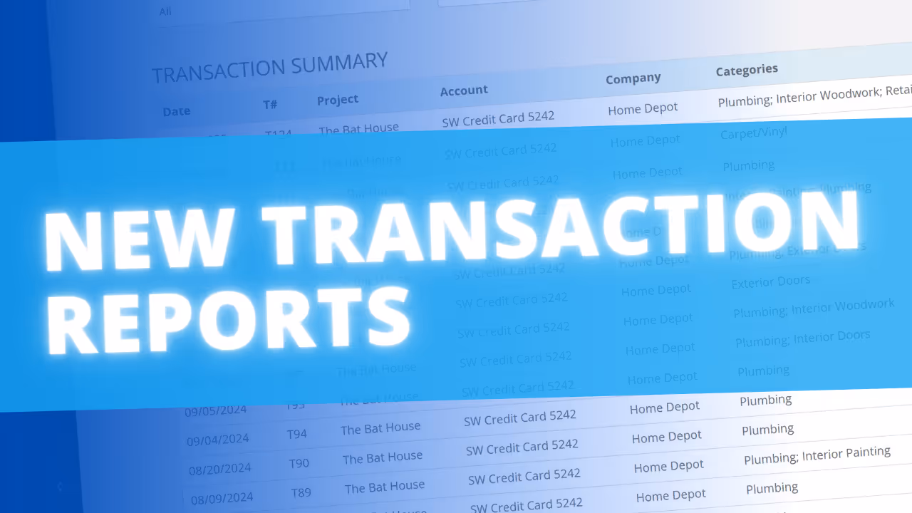 New Transaction Reports for Simplified Reconciliation