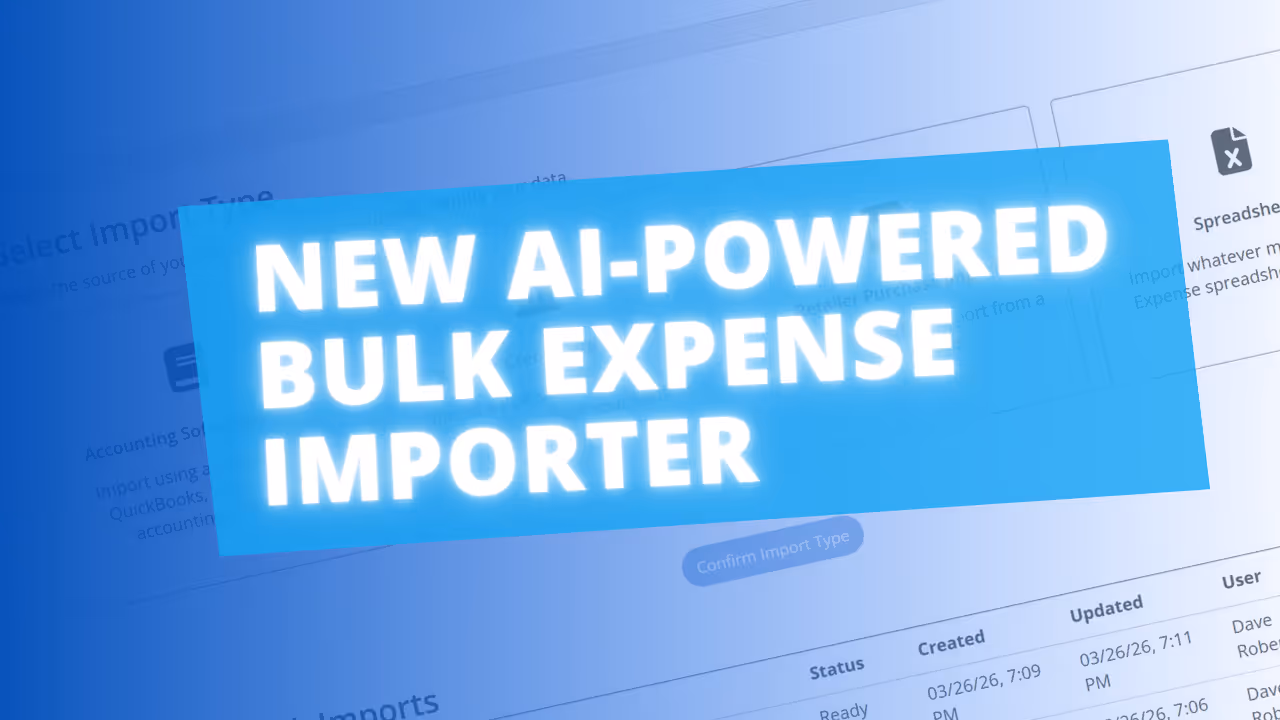 🚀 New AI-Powered Bulk Expense Importer