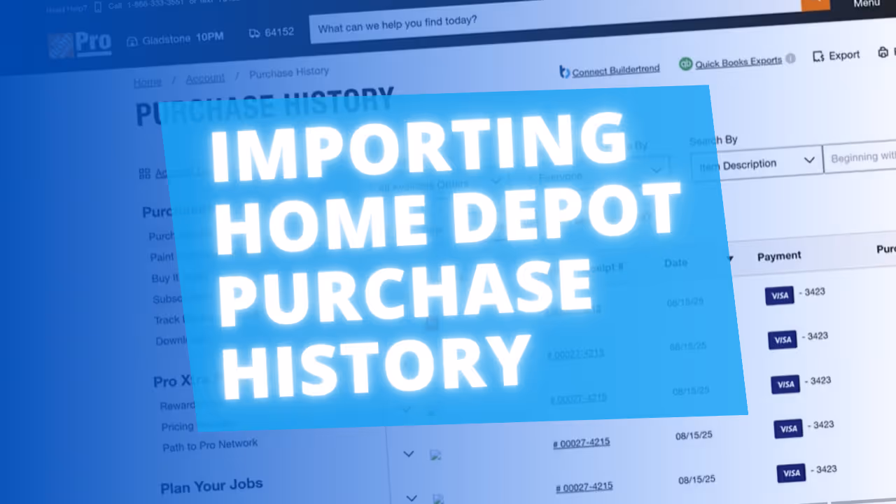 Bulk Import Your Home Depot Purchase History