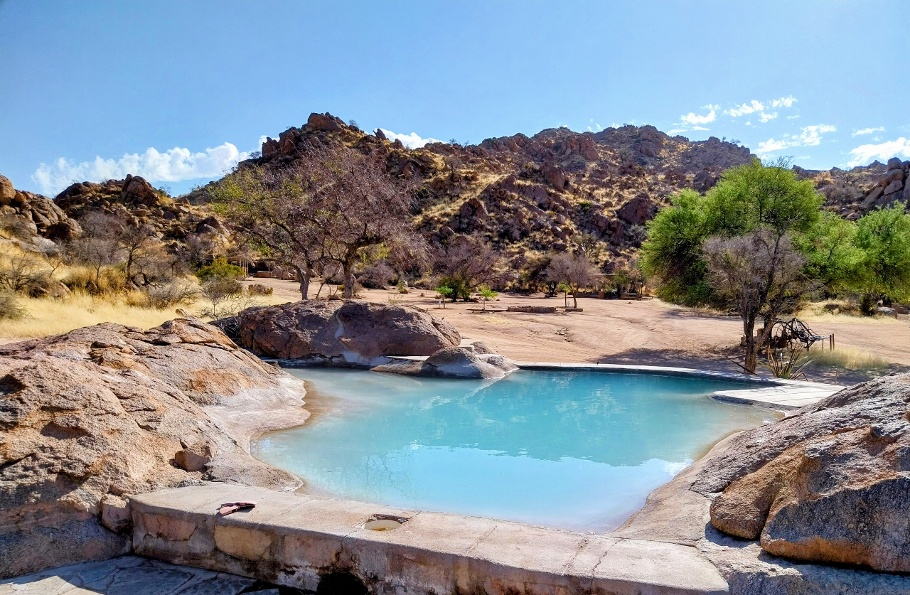 Pool at Namibgrens Campsite, Namibia
