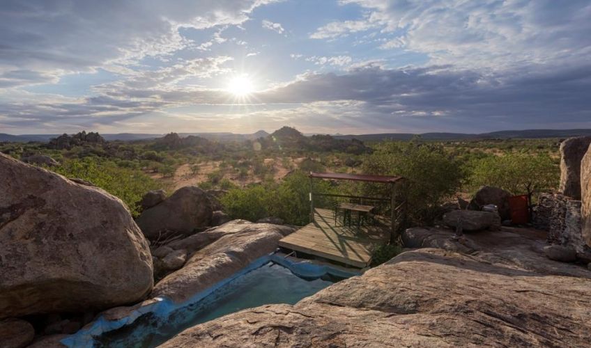 The pool at Hoada Campsite, Namibia