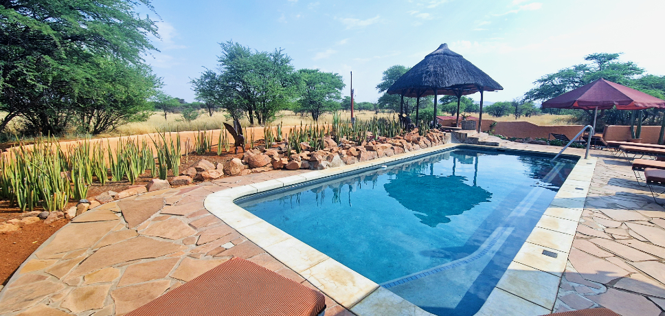 Pool at Eningu Kalahari Lodge, Namibia