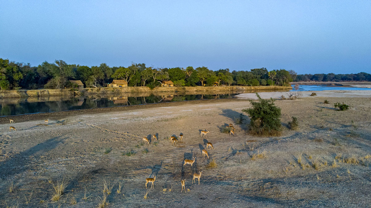 Takwela Camp at Sunrise, Zambia