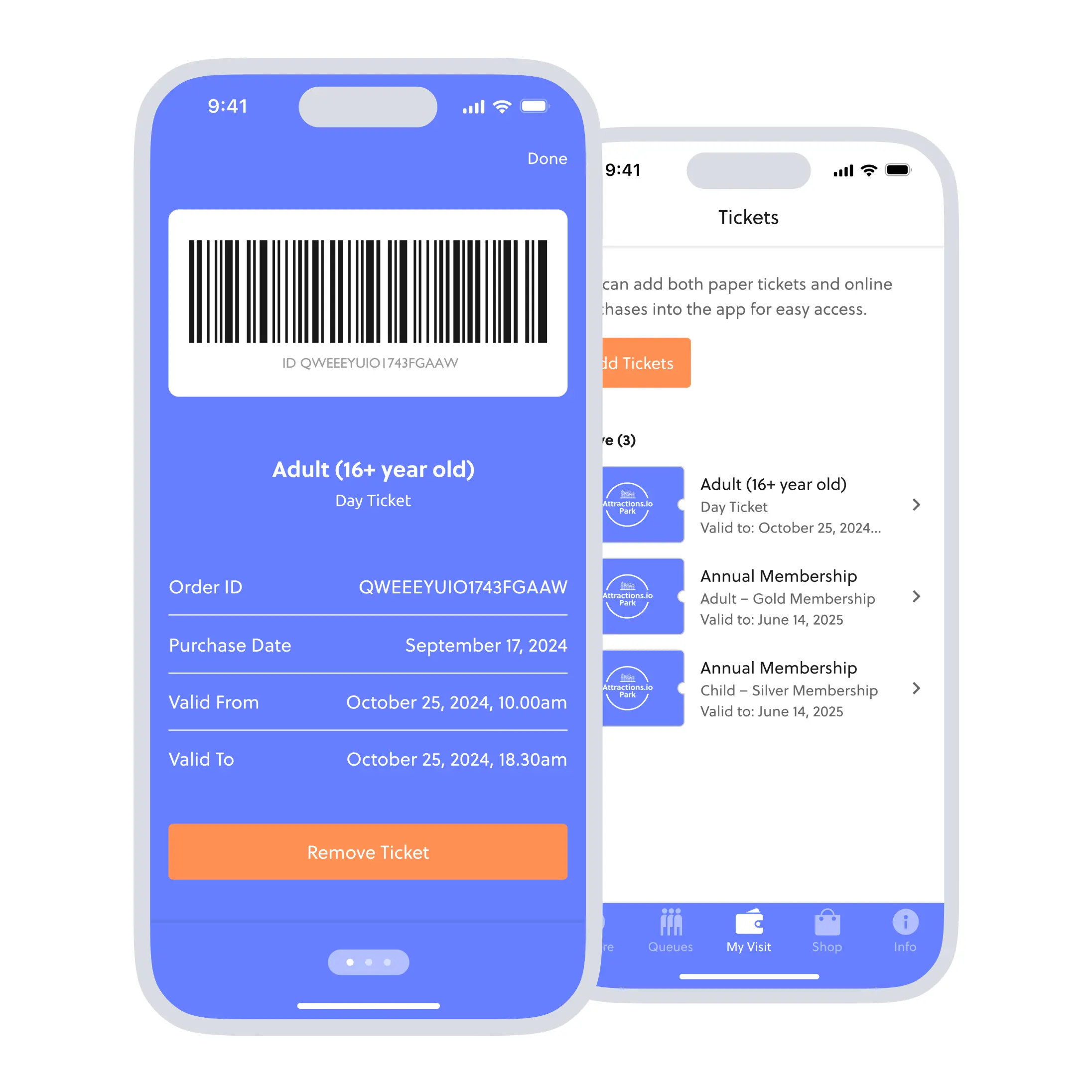 digital tickets and memberships