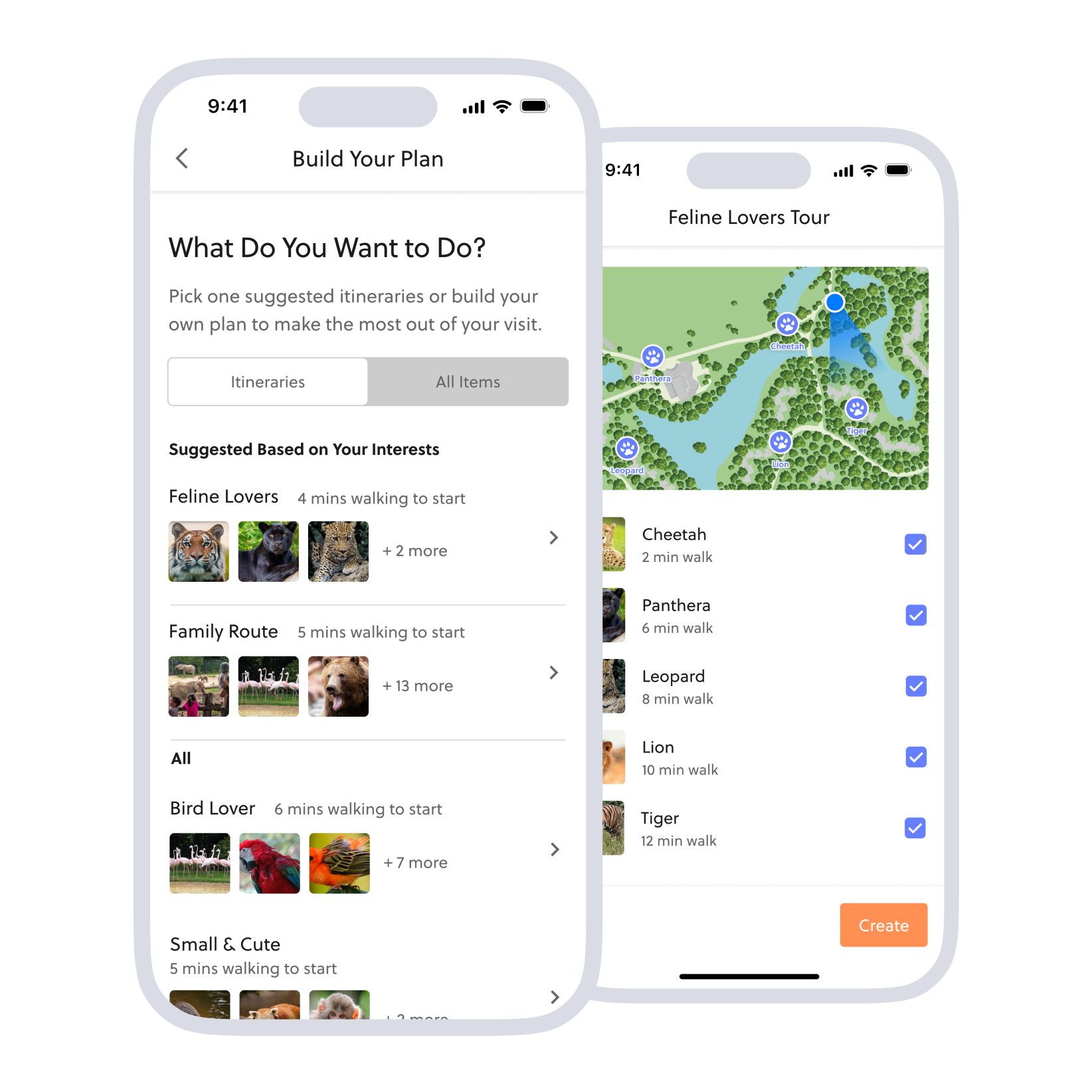 in-app planning of activities