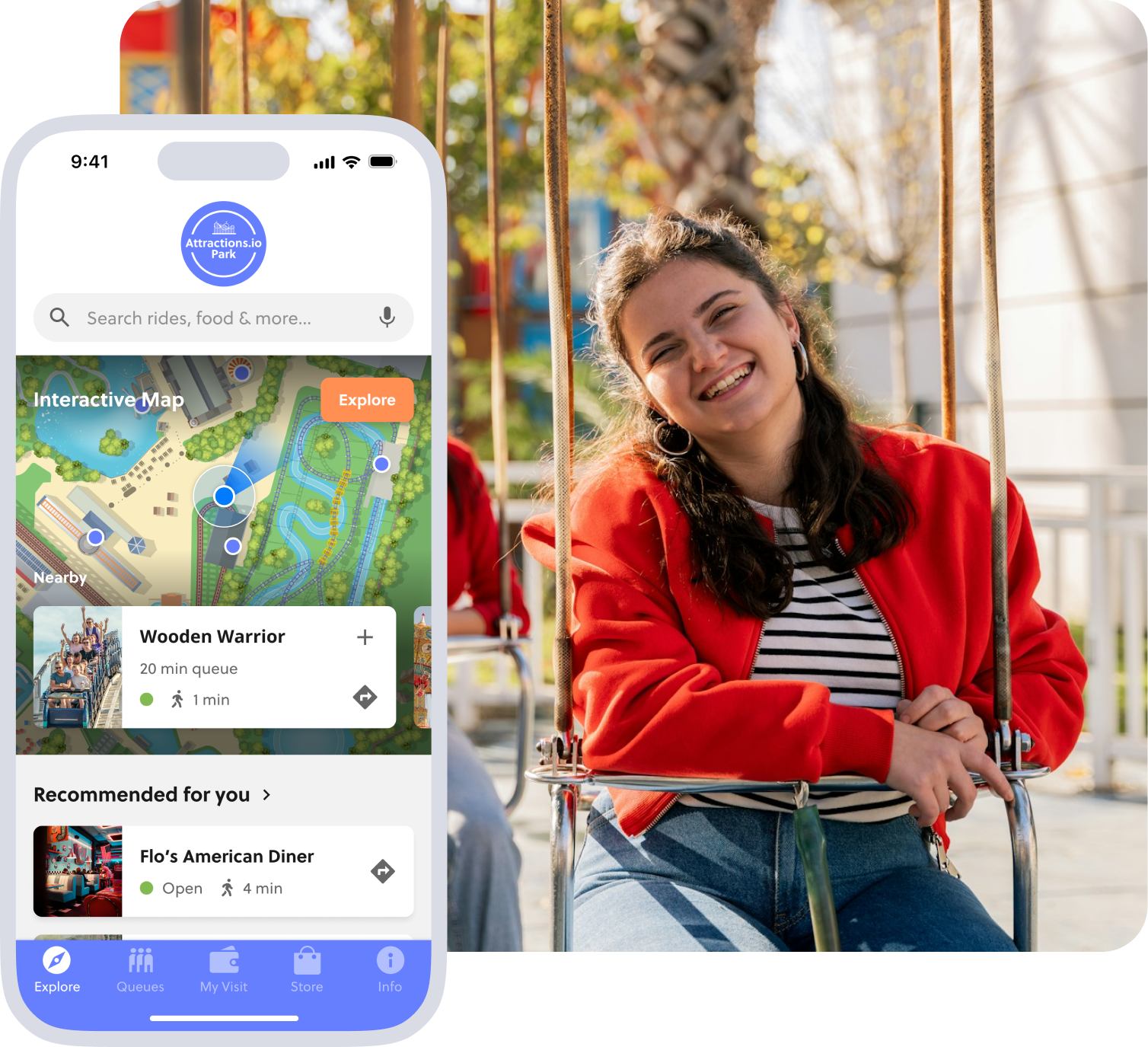 Mobile app provider for theme parks